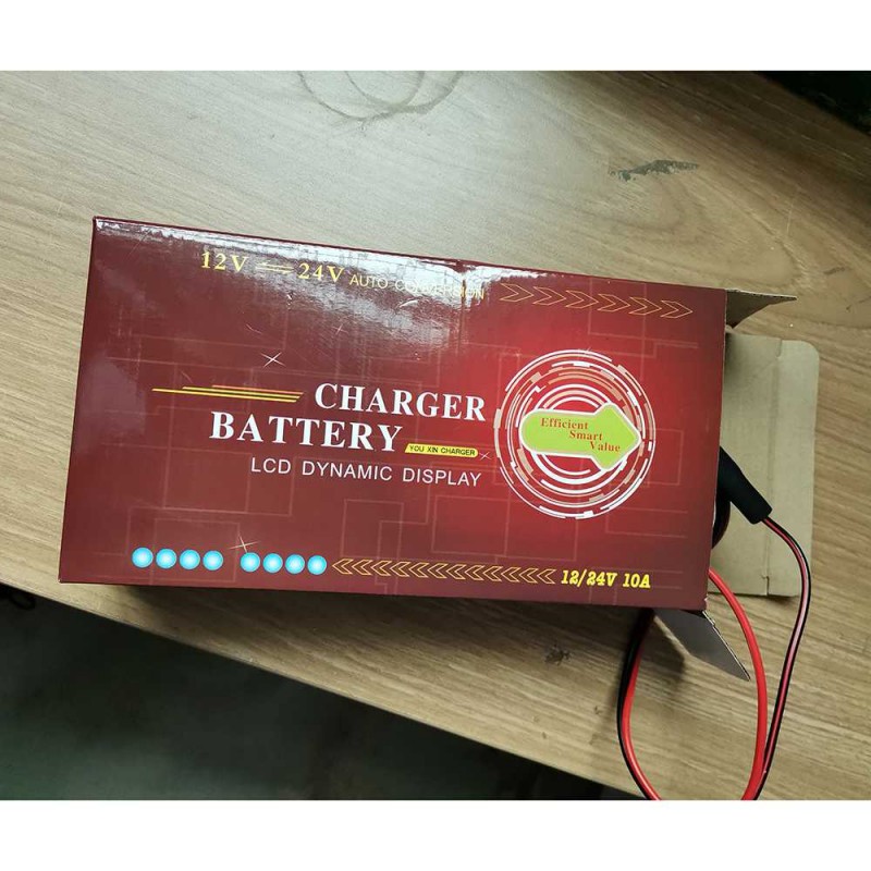 Charger Aki Accu Mobil Motor Taffware Lead Acid 12-24V 10A LCD - UD21