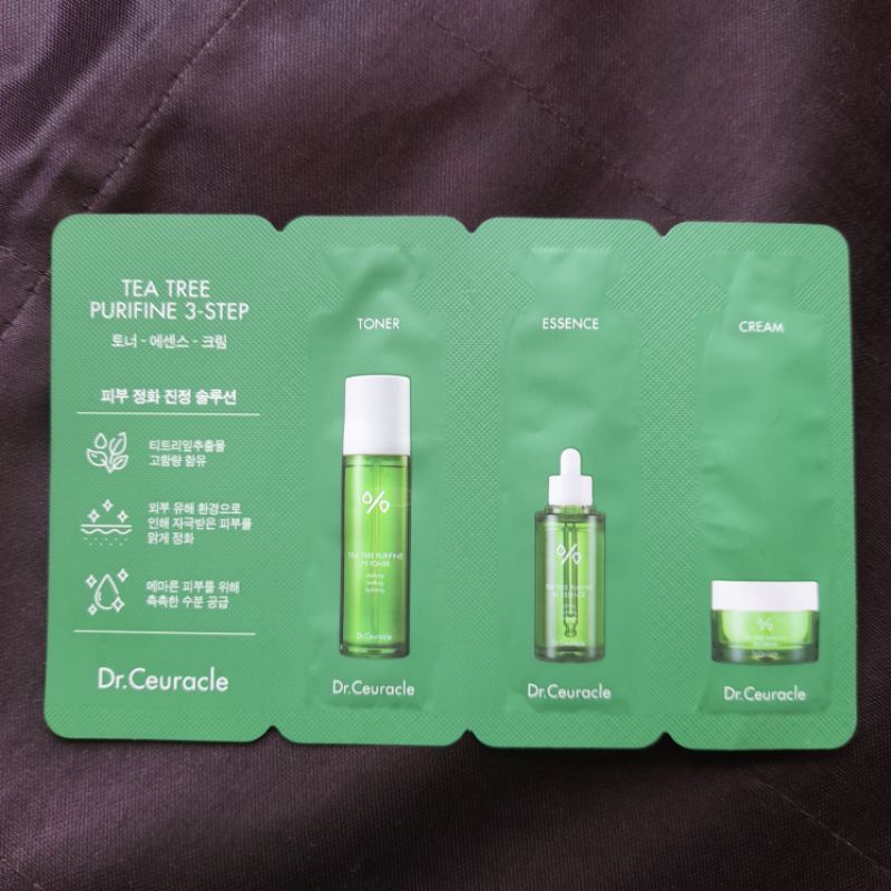 [FREE Sheetmask] DR CEURACLE Tea Tree Purifine 3-Step Trial Kit