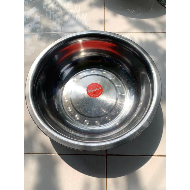 Subron baskom stainless 40 cm Tebal multifungsi jumbo