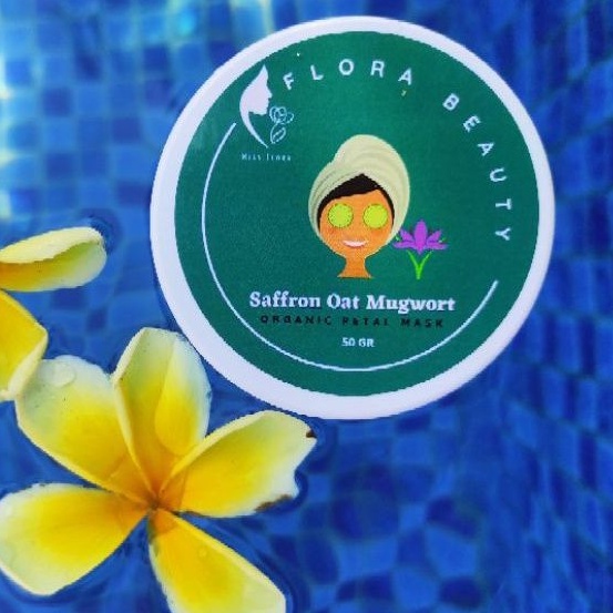 Masker Saffron Mugwort/Masker Wajah/Masker Organik/Saffron Mugwort Petal Mask