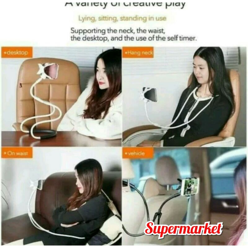 Lazyneck Standing Hp Holder Leher Handphone Flexible Murah banget