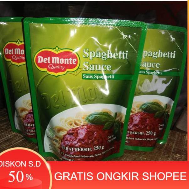 

[TERMURAH] Delmonte Saus Spaghetti Pouch 250 gram Del Monte