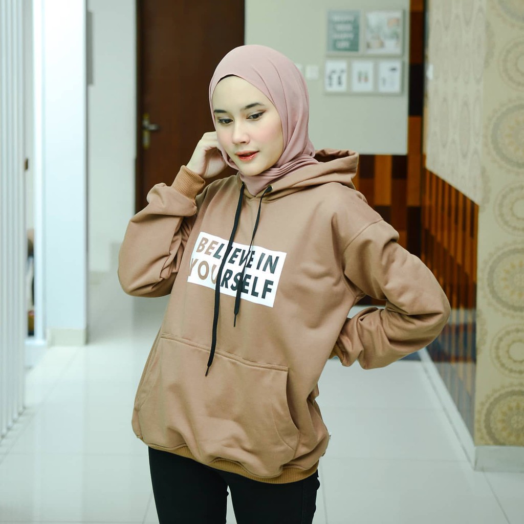 Hoodie Sweater Believe Your Self bisa couple (pria/wanita)