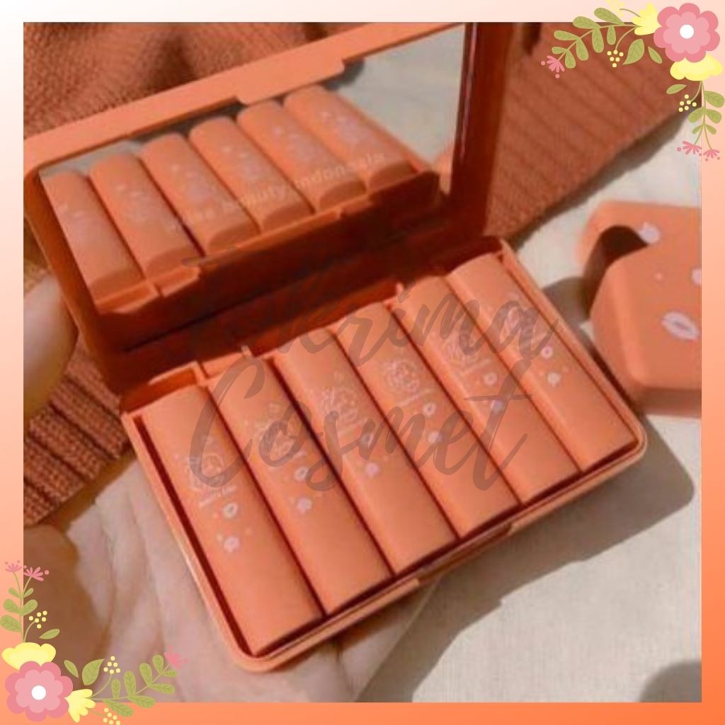 [6PCS] HASAYA GIRL MINI LIPSTICK PEACH FARM SERIES (dapat 1 set + kaca) / TOKRIMACOSMET