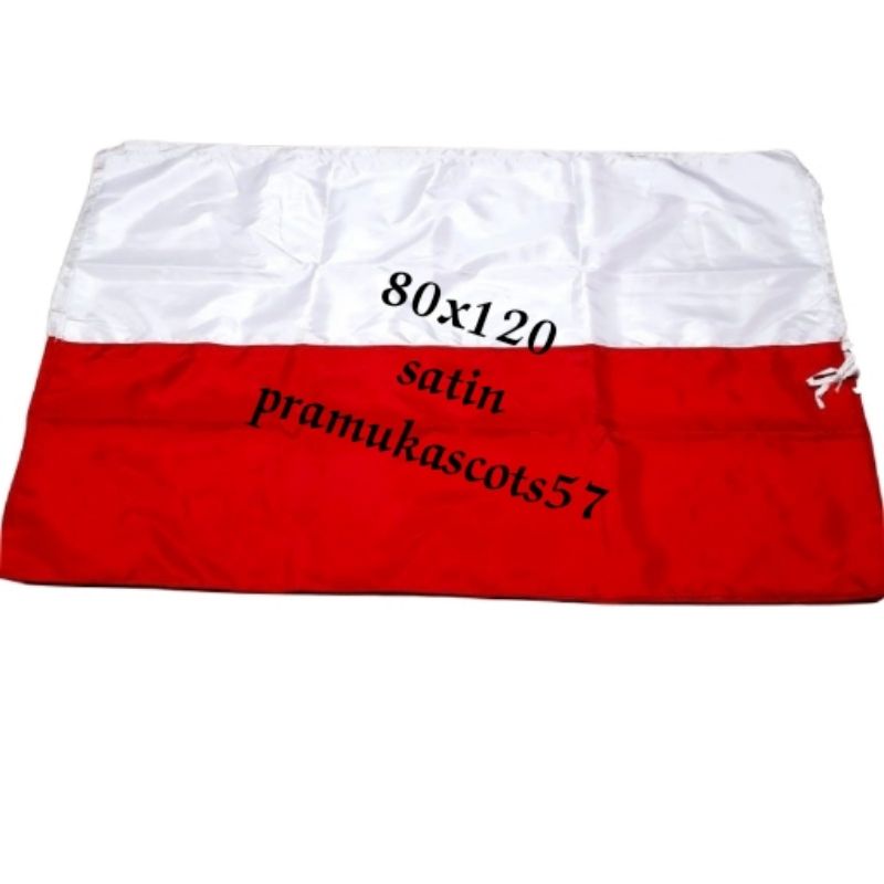 Bendera Merah Putih Uk 80x120 / Bendera Lapangan / Bendera Merah Putih Satin 80x120