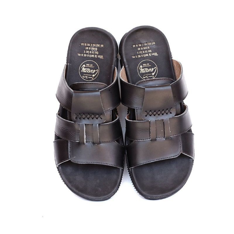 SANDAL KULIT PRIA 05 CEVANY BLACK BROWN TAN KULIT SAPI ASLI ORIGINAL