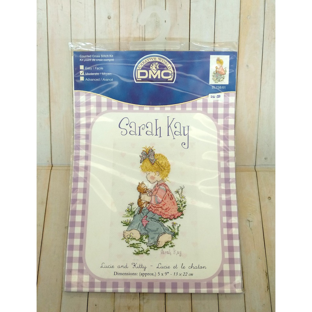 Paket Kristik Cross Stitch DMC BL738/61 - Sarah Kay : Lucie and Kitty