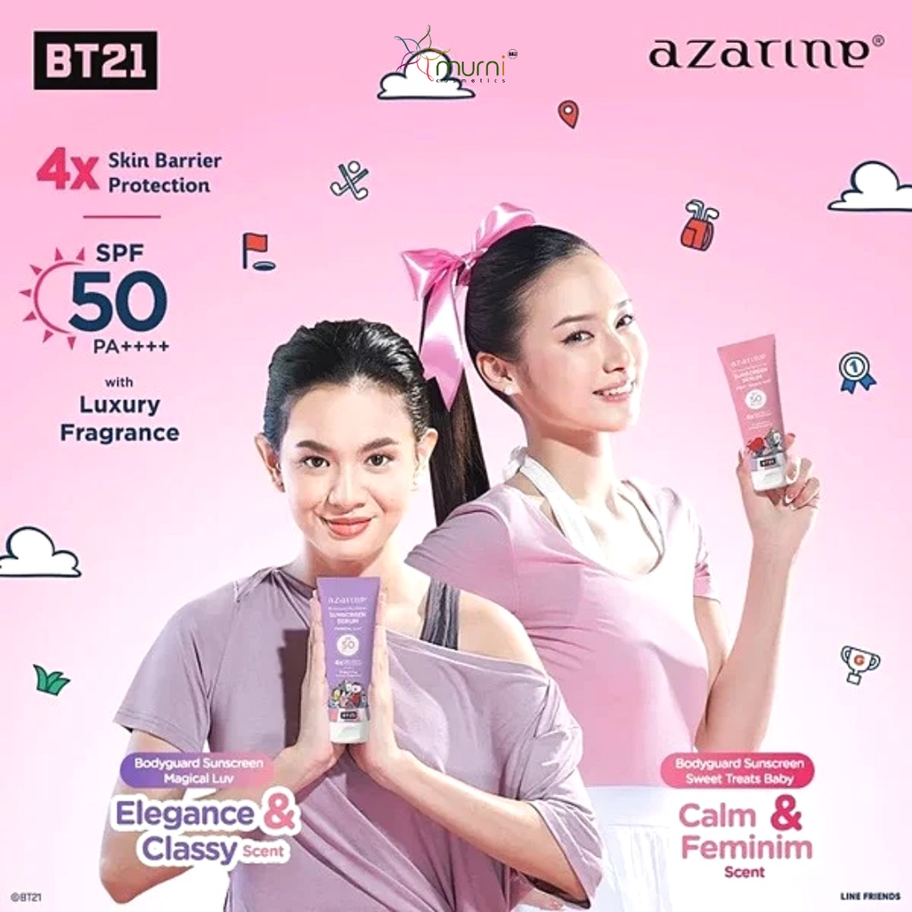 AZARINE X BT21 BODY GUARD  MOISTURIZER SUNSCREEN SERUM 100ML