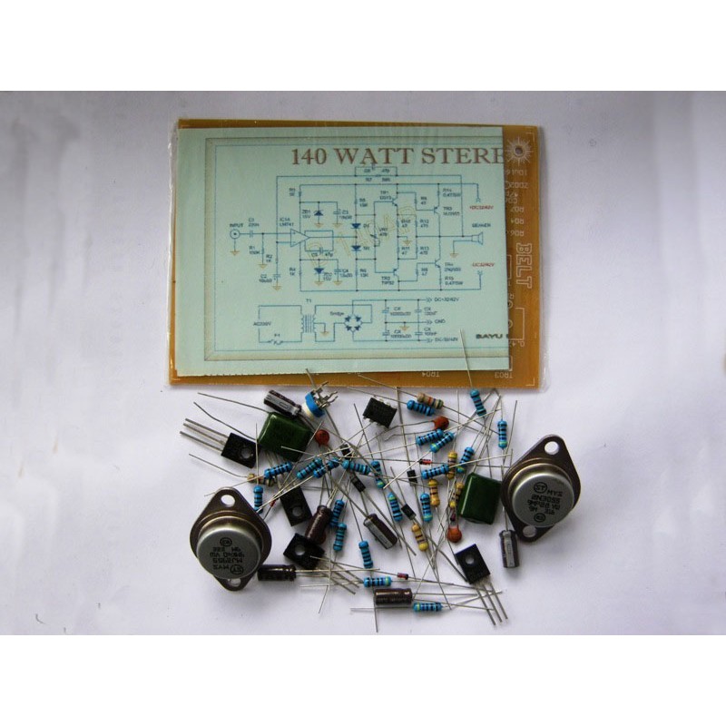 DIY PCB dan Komponen 140 Watt Stereo Power Amp B-140AP