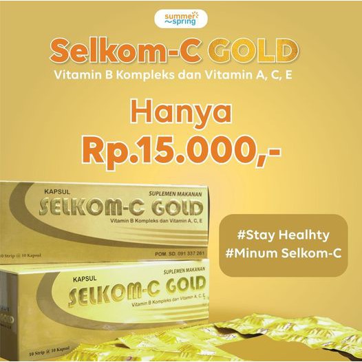 VITAMIN SELKOM C GOLD ASLI BERKUALITAS TINGGI