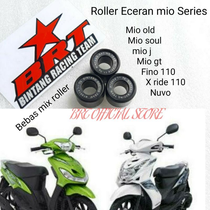 ROLLER ROLER BRT MIO SMILE MIO SORTY Eceran roller BRT mio series mio old / mio soul / mio j / mio gt /fino 110 / nuvo / x ride &amp; fino 110 ROLLER BRT MIO J 7 8 9 10 GRAM ROLLER MIX OPLOS ROLLER RACING BRT MIO OLD SPORTY roller racing brt black diamond