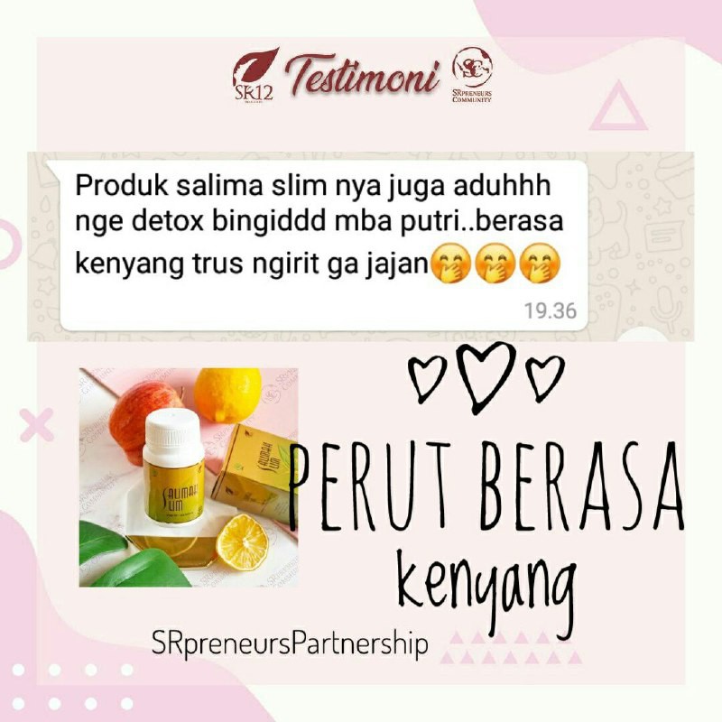 SALIMAH SLIM SR12 PELANGSING AMPUH ORIGINAL OBAT DIET | PENURUN BERAT BADAN HERBAL | ALAMI &amp; AMAN BPOM