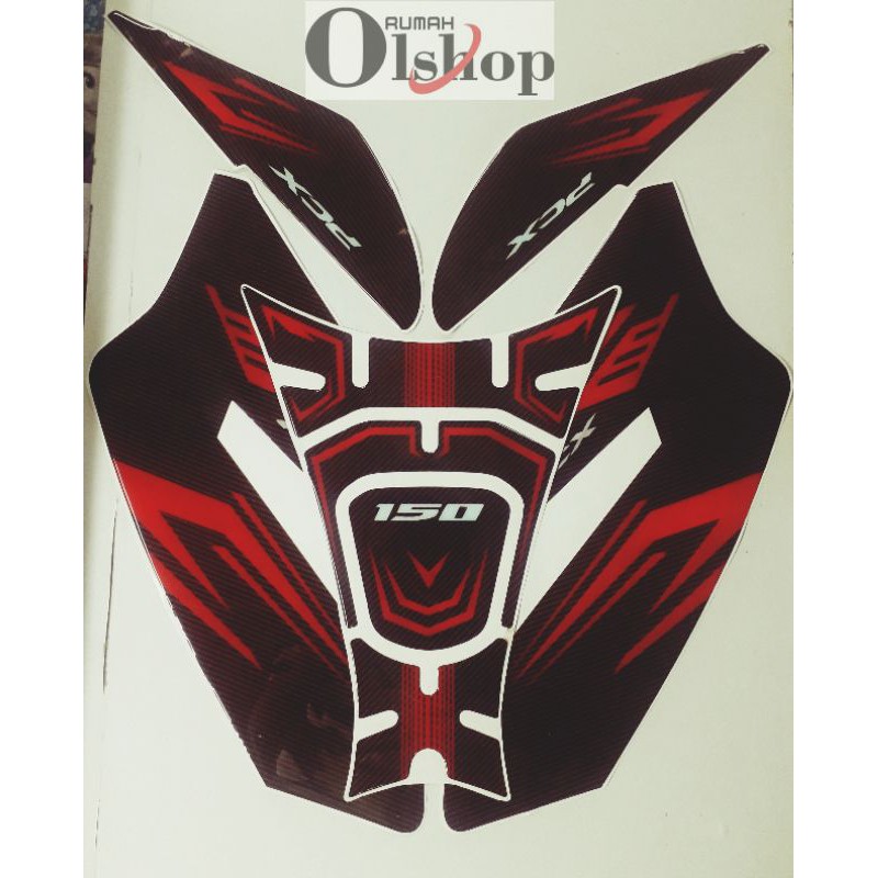 sticker tankpad honda pcx merah150