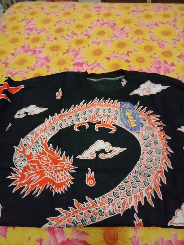Kaos Batik Etnies Naga | Naga Etnies | Variasi Hitam | All Size