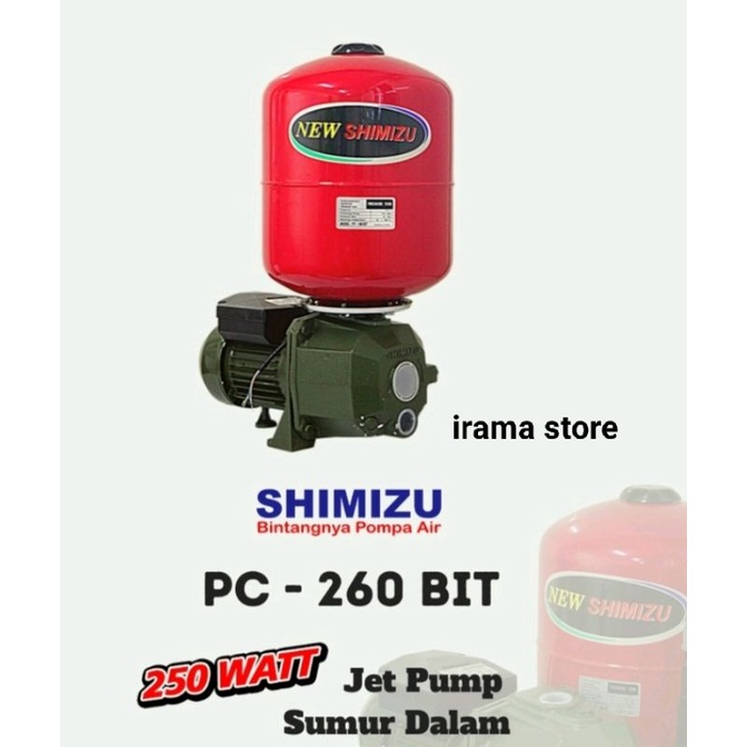 Pompa air shimizu JET PUMP PC 260 BIT Pompa Shimizu PC 260 bit