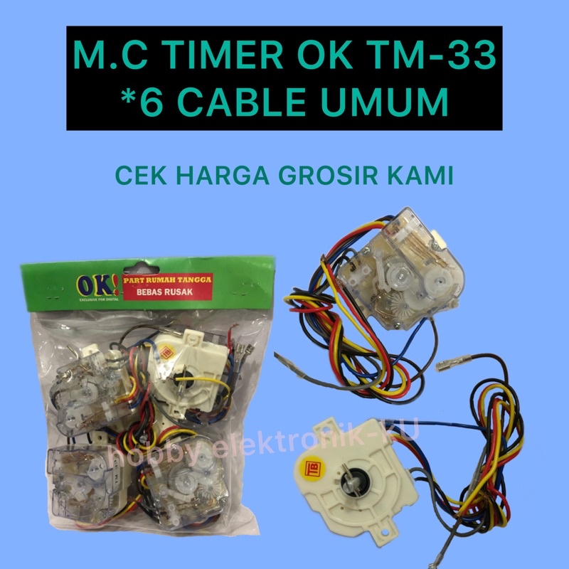 MESIN CUCI TIMER OK TM-33 *6 CABLE UMUM