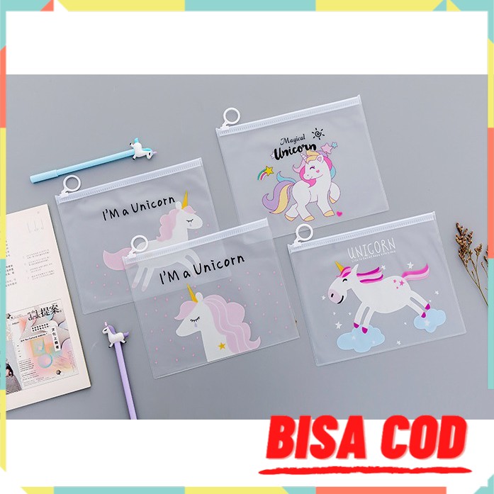 

[LW] PF07 Unicorn A5 Stationery File Folder / Tempat Pensil COD