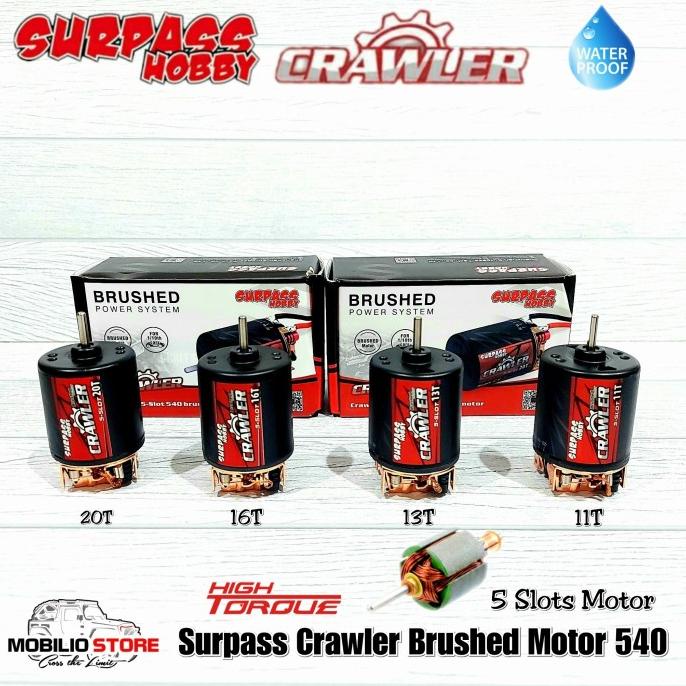 Surpass Hobby Brushed Motor 540 5 Slot RC Crawler 11T 13T 16T 20T