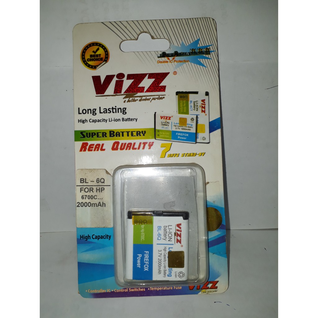 BATERAI NOKIA BL-6Q DOUBLE POWER VIZZ