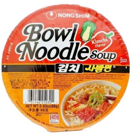 

Mie Korea Nongshim Bowl Noodles Spicy Kimchi Ramyeon Cup