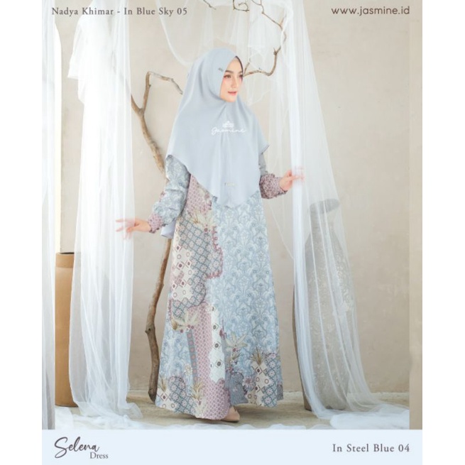 JASMINE selena dress | By jasmine Lidiahadiwinoto | gamis motif printing ORI