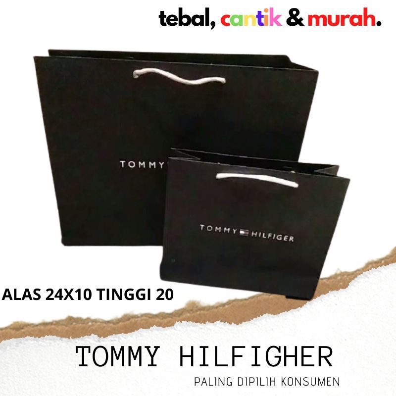 PAPER BAG BRANDED PAPERBAG TOMMY HILFIGER SIZE M tersedia harga grosir lebih hemat