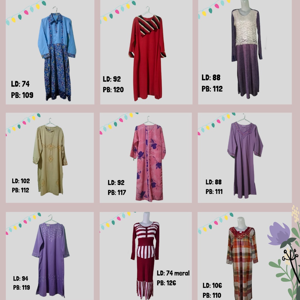❤️ OBRAL CUCI GUDANG PRELOVED ❤️ GAMIS WANITA 20K | DRESS MUSLIM | BAJU PANJANG | DRESS | BUSUI | SY