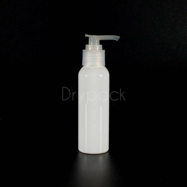 Botol PET Pump 100ml Putih (Tutup natural)