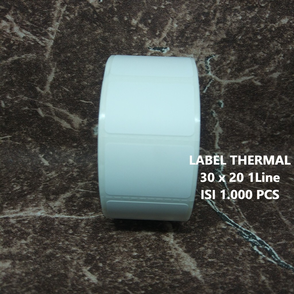 LABEL THERMAL 30x20 - 30 x 20 RECEIPT PRINTER XPRINTER ISI 1000 DAN 800 -  stiker thermal 30x20 mm