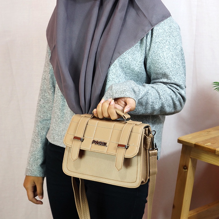 Luna Aura Tas Selempang Bahu Wanita Bordir Kotak Slot 2in1 Tas selempang cewek Tas ootd