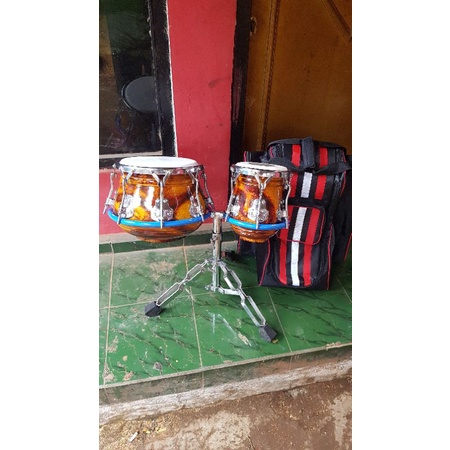 Kendang Ketipung Dangdut Ring V8 V6 Plus Tas Warna Bakaran