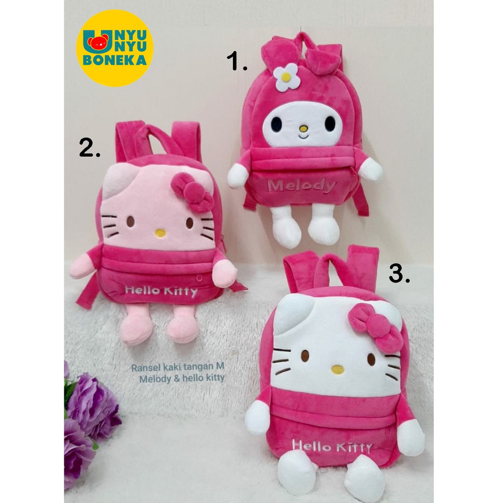 Tas Ransel Kaki Tangan M Disney  Melody Hello Kitty Baby Girls Paud TK Impor