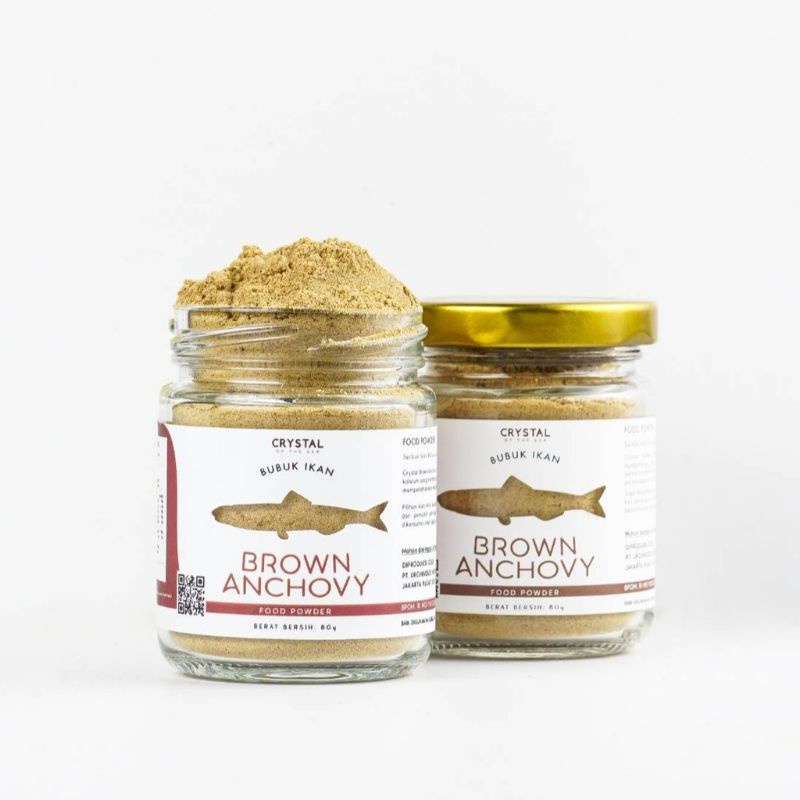 

Crystal of The Sea - Brown Anchovy Food Powder 20gr / 80gr. Bubuk Teri Jengki Bubuk Ikan Bilis. Kaldu MPASI bayi/ anak