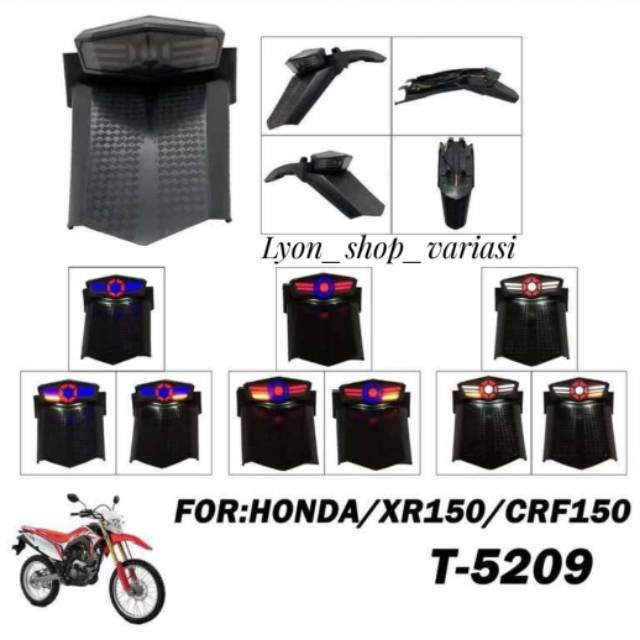 Awet Promo Spakbor Belakang Crf 150L Plus Stoplamp Crf 150L 5208 5029 Led + Flasher