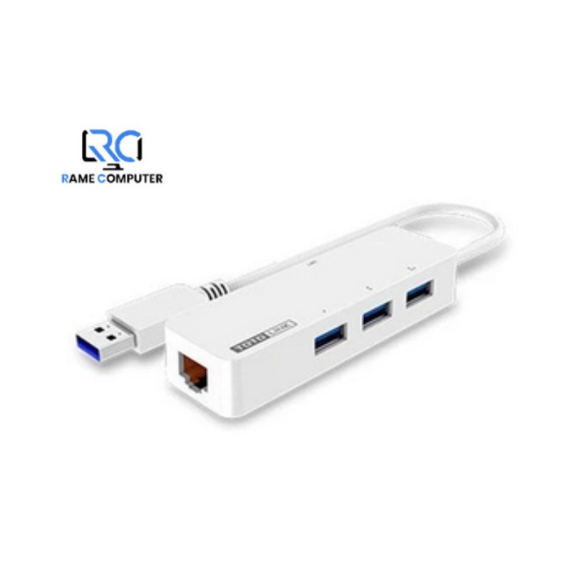 Totolink U1003 3-Port USB 3.0 Hub with RJ45 Gigabit Ethernet Adapter