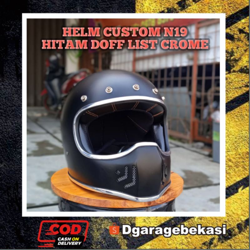 Helm custom N19 cc helm helem cakil, bandit, bullit, helm vespa