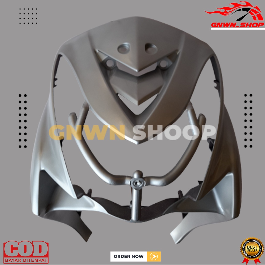 Cover Panel Tameng Dasi Depan Kap Yamaha Mio Soul lama Body Depan Mio Old Silver