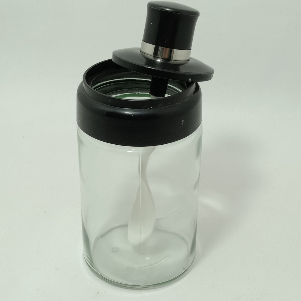 Tempat Bumbu Kaca Set - Tempat Bumbu Estetik Dengan Sendok