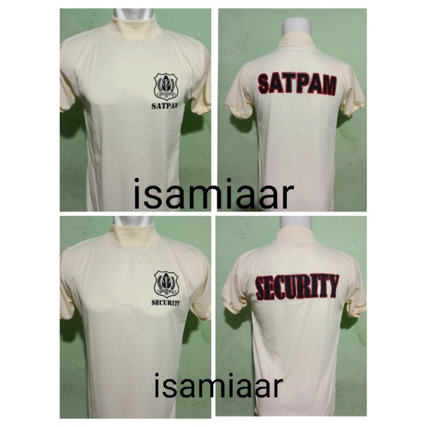 KAOS DALAM SATPAM/SECURITY LEHER TINGGI/ WARNA KREM/UKRN M.L.XL.XXL.XXXL