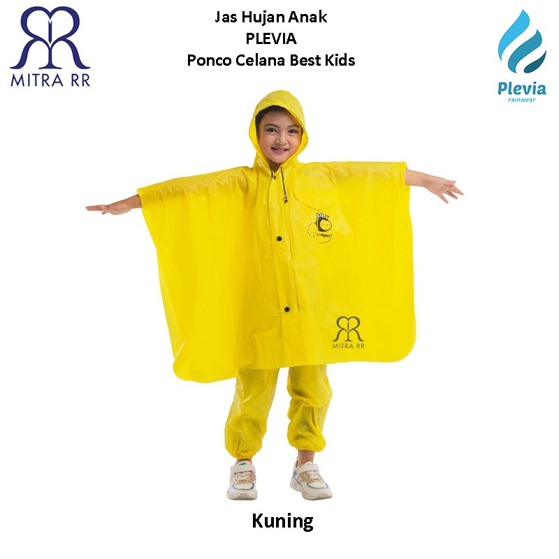 Jas Hujan Anak Ponco Celana Jas Hujan Poncho Plevia Best Kids Raincoat PVC