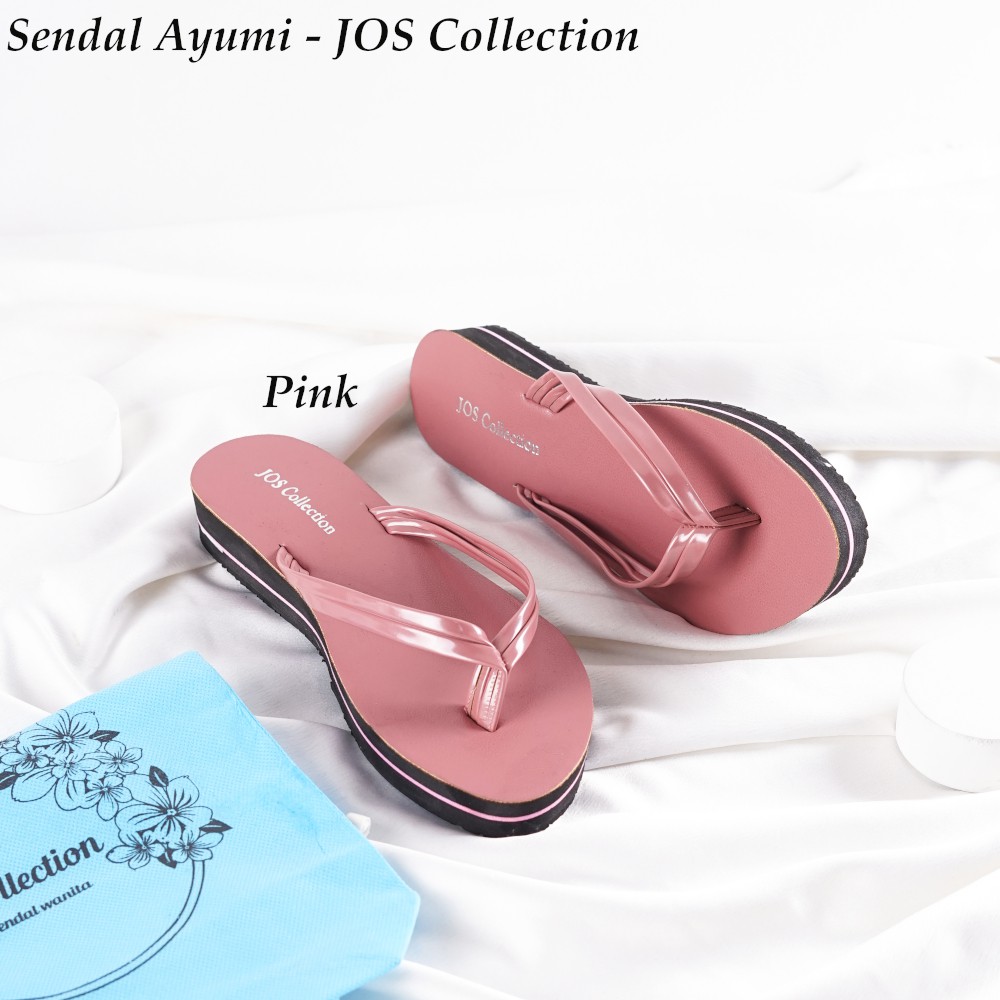 Sandal Jepit Wanita Murah - Ayumi Model Tali Double Tinggi 3 cm by JOS Collection