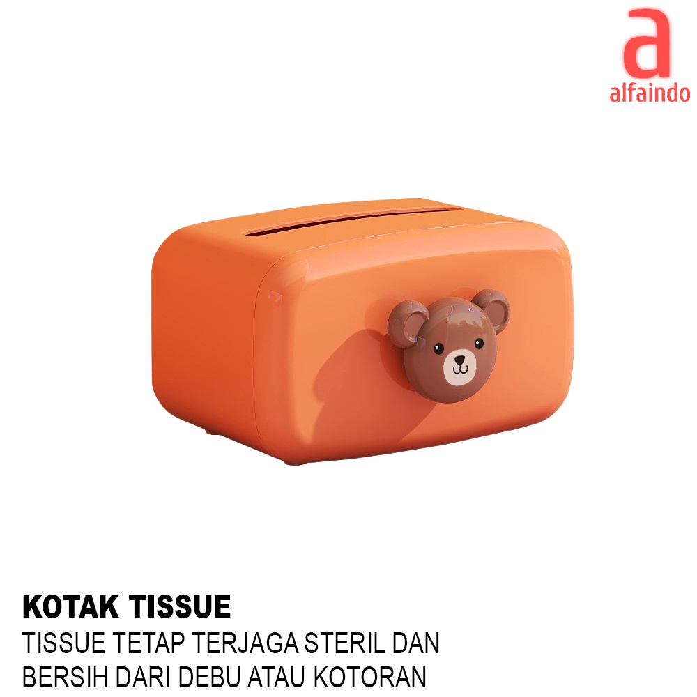 Alfaindo Kotak Tissue Box Organizer Tempat Wadah Tisu - KT006