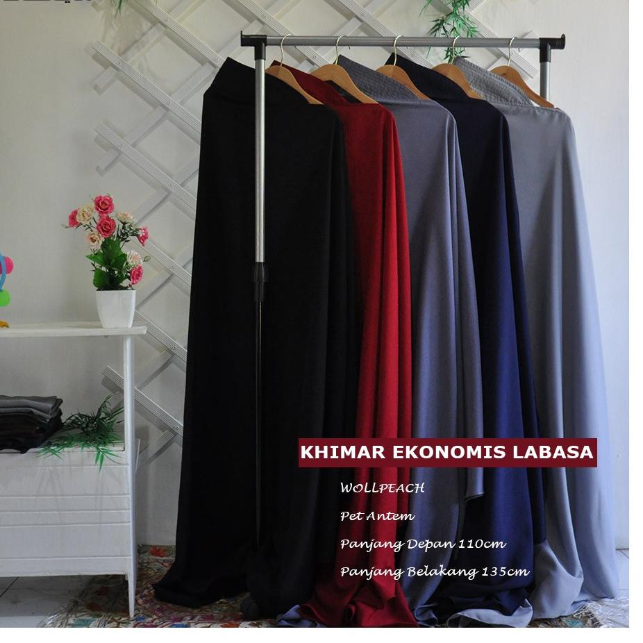 ⅍ Jilbab Bergo Khimar Syari Adem Murah Jumbo XL Wolvis Wolfis Pet Antem Hitam Sebetis Bisa ☂