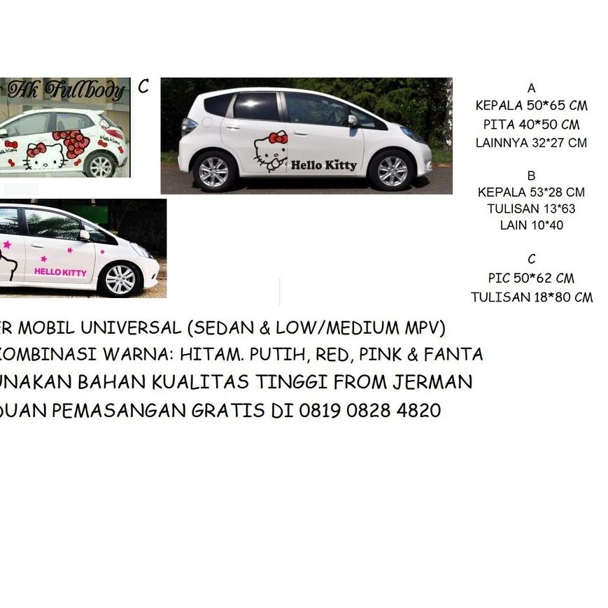 Stiker Mobil Hello Kitty Shopee Indonesia