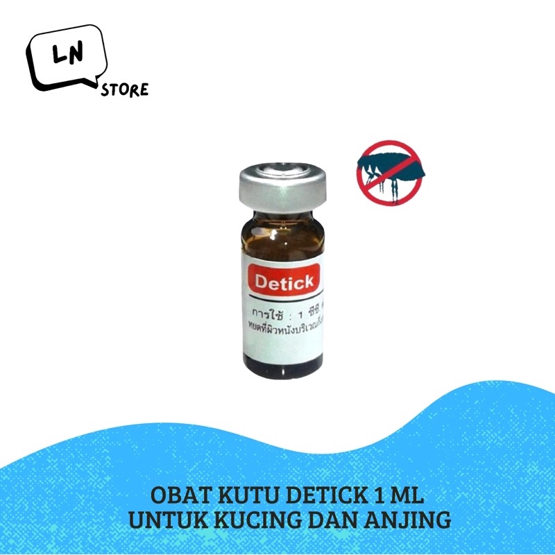 Obat Kutu Detick 1ml Untuk Kucing dan Anjing