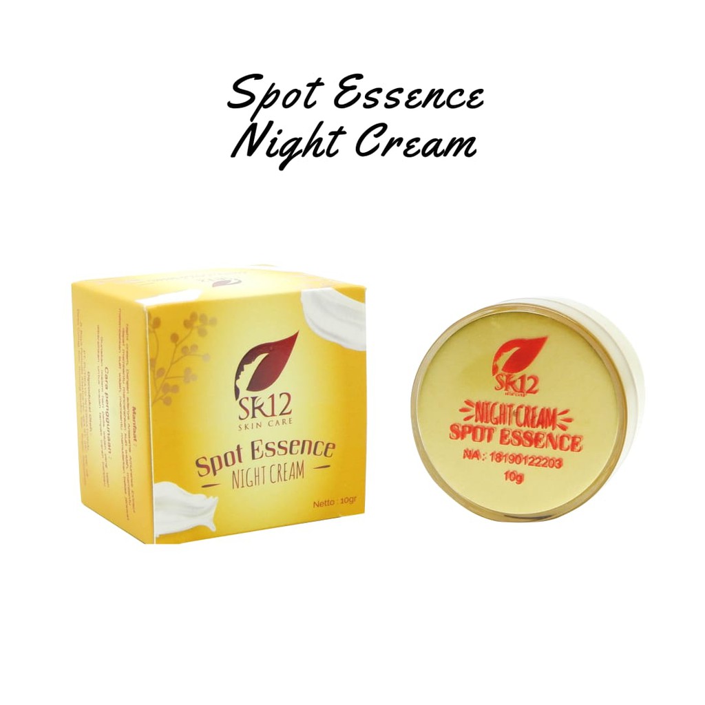 

SPOT ESSENCE NIGHT CREAM SR12 BEKAS JERAWAT FLEK HITAM