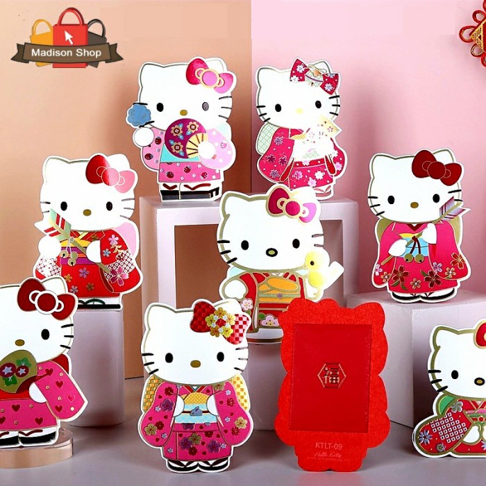 Angpao Hello Kitty 3D Premium Angpau Imlek Kado Ultah Anak Amplop Gift Harga Grosir Termurah