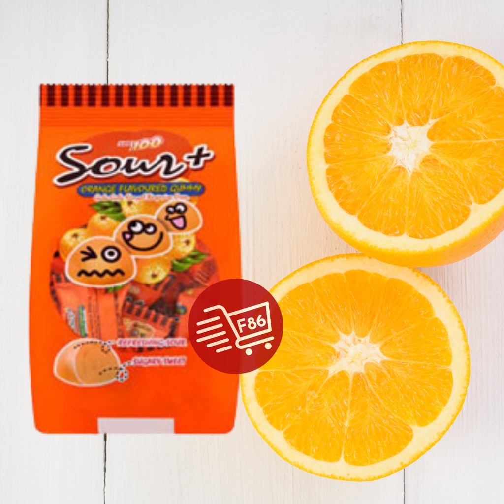 Permen Asam Kunyah Lot 100 Sour+ Gummy Candy Import Rasa Buah