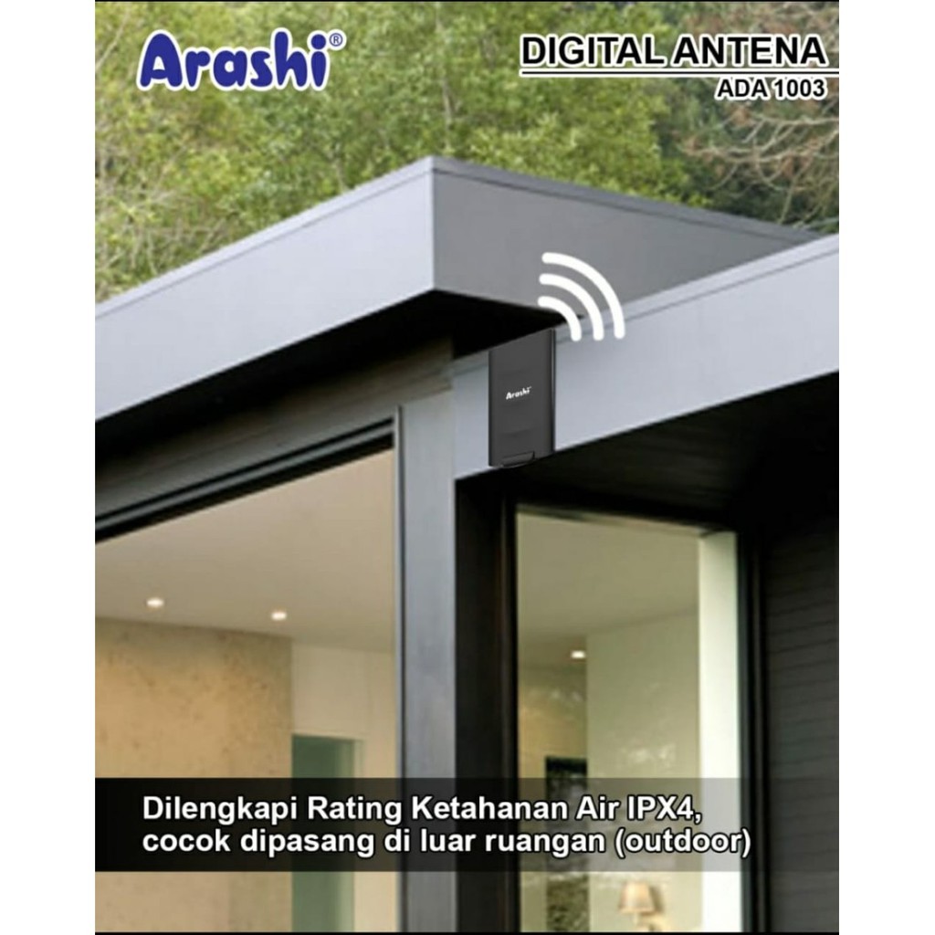 Antena Tv Digital ARASHI ADA 1003 Super Jernih Outdoor Indoor High Gain Antene Antenna Booster Murah