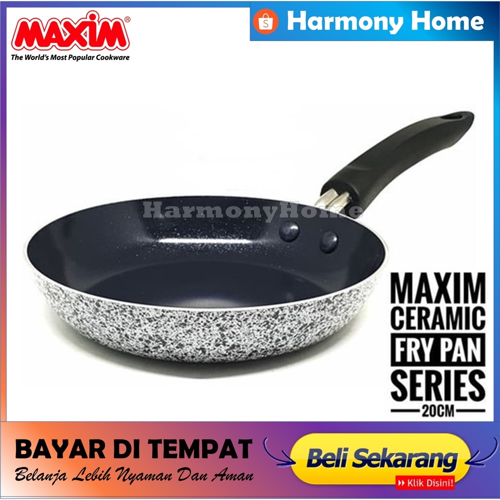 Teflon Maxim Neostone Frypan 20 cm | Fry Pan Anti Lengket Penggorengan 20cm MAXIM NEOSTONE CAPSIL Anti Lengket Marble Ceramic Wajan Penggorengan Import Anti Karat Bisa COD